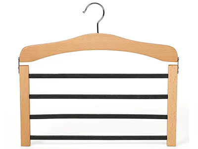 Multi-layers Pants Rack Space Saving Non Slip Trouser Slacks Wooden Hangers