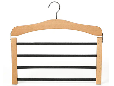  Multi-layers Pants Rack Space Saving Non Slip Trouser Slacks Wooden Hangers