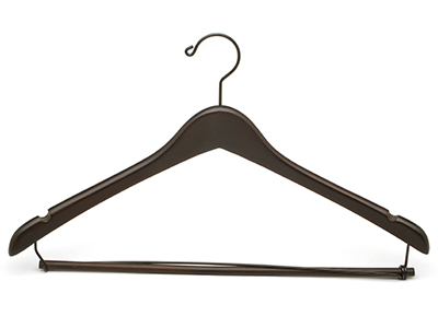  Luxury Black Wooden Hanger Custom Fancy Solid Wooden Hangers for Clothes Pants Coat Jacket