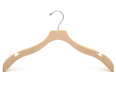  Wood Hangers Durable Natural Big Notches Wooden Shirt Hangers Ideal for Laundry