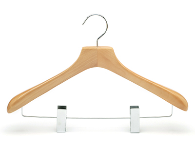  Boutique Wood Coat Hanger with Logo for Clothes Clothing Hanger