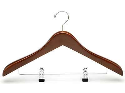  Custom Logo Hangers Antique Coat Jacket Wooden Clothes Suit Garment Wholesale Hanger