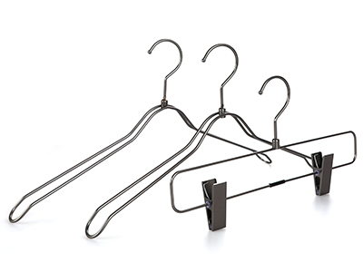  Double Metal Wires Coat Hanger Extra Wide Shoulder Clothes Metal Hangers for Clothes