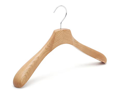 Clear Wood Texture Deluxe Wooden Men Winter Jacket Hanger